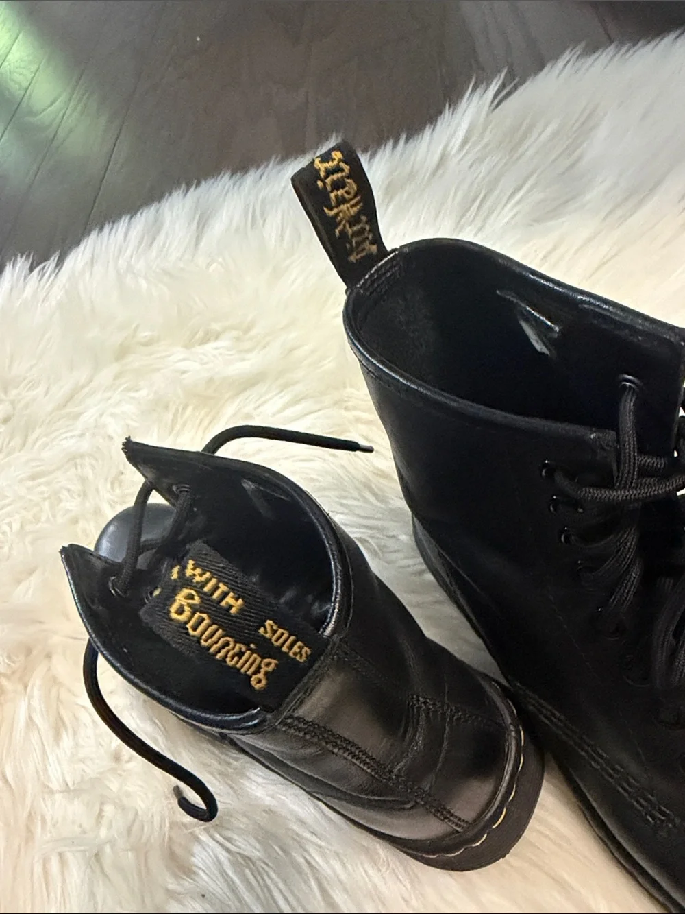 Airwair Black Lace-Up Leather Combat Boots